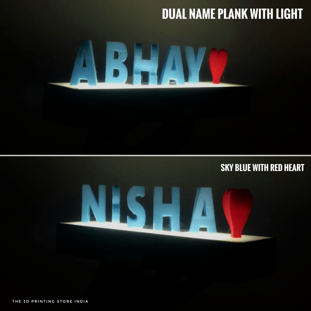Dual Name Plank with Light
