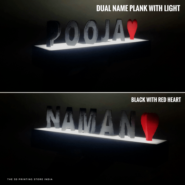 Dual Name Plank with Light