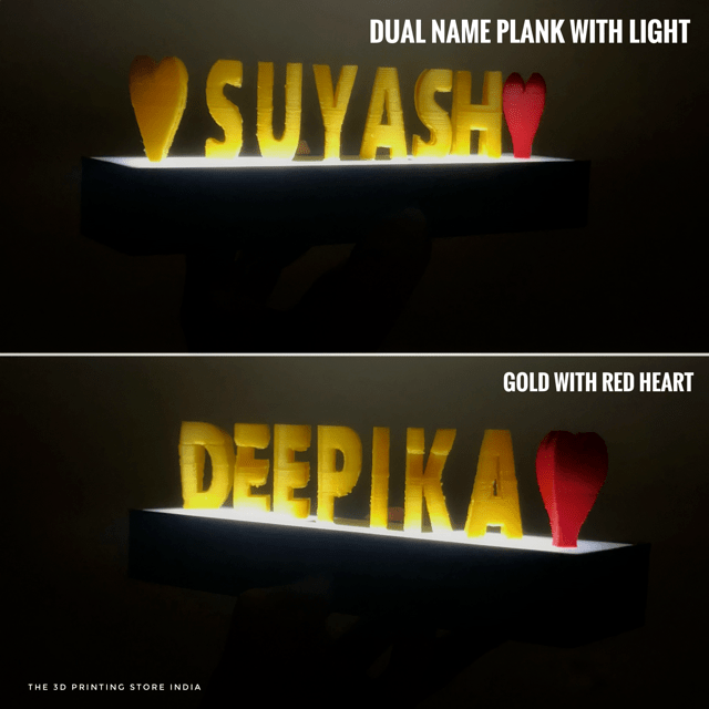 Dual Name Plank with Light