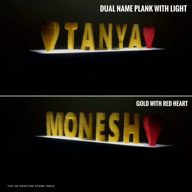 Dual Name Plank with Light