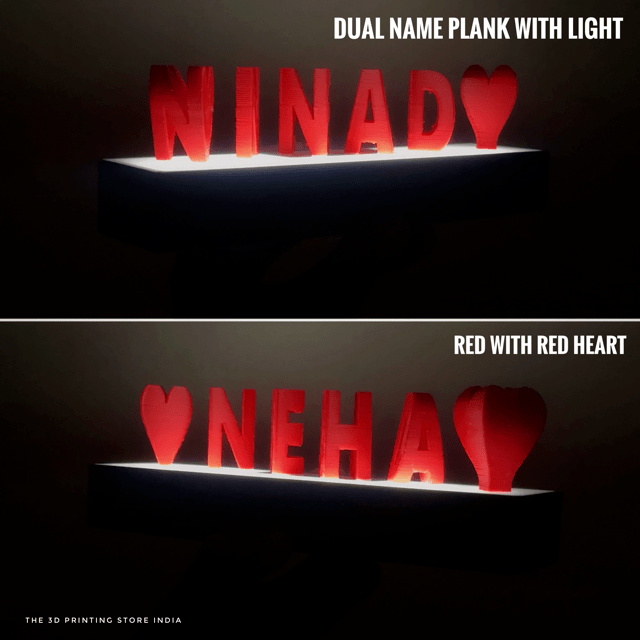 Dual Name Plank with Light
