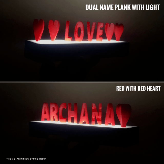 Dual Name Plank with Light