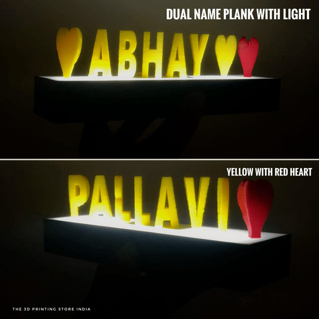 Dual Name Plank with Light