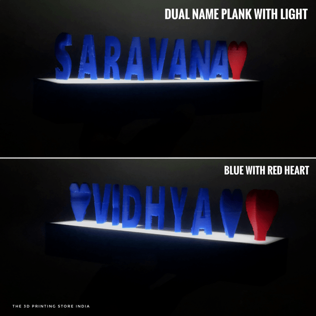 Dual Name Plank with Light