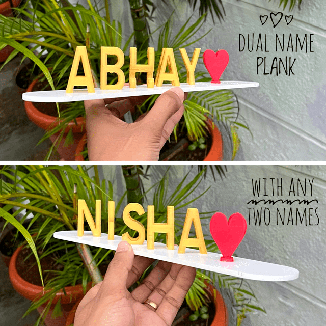 Dual Name Plank Partial Payment