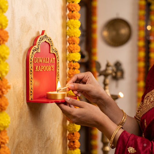 Personalized Diya Holder - Royal