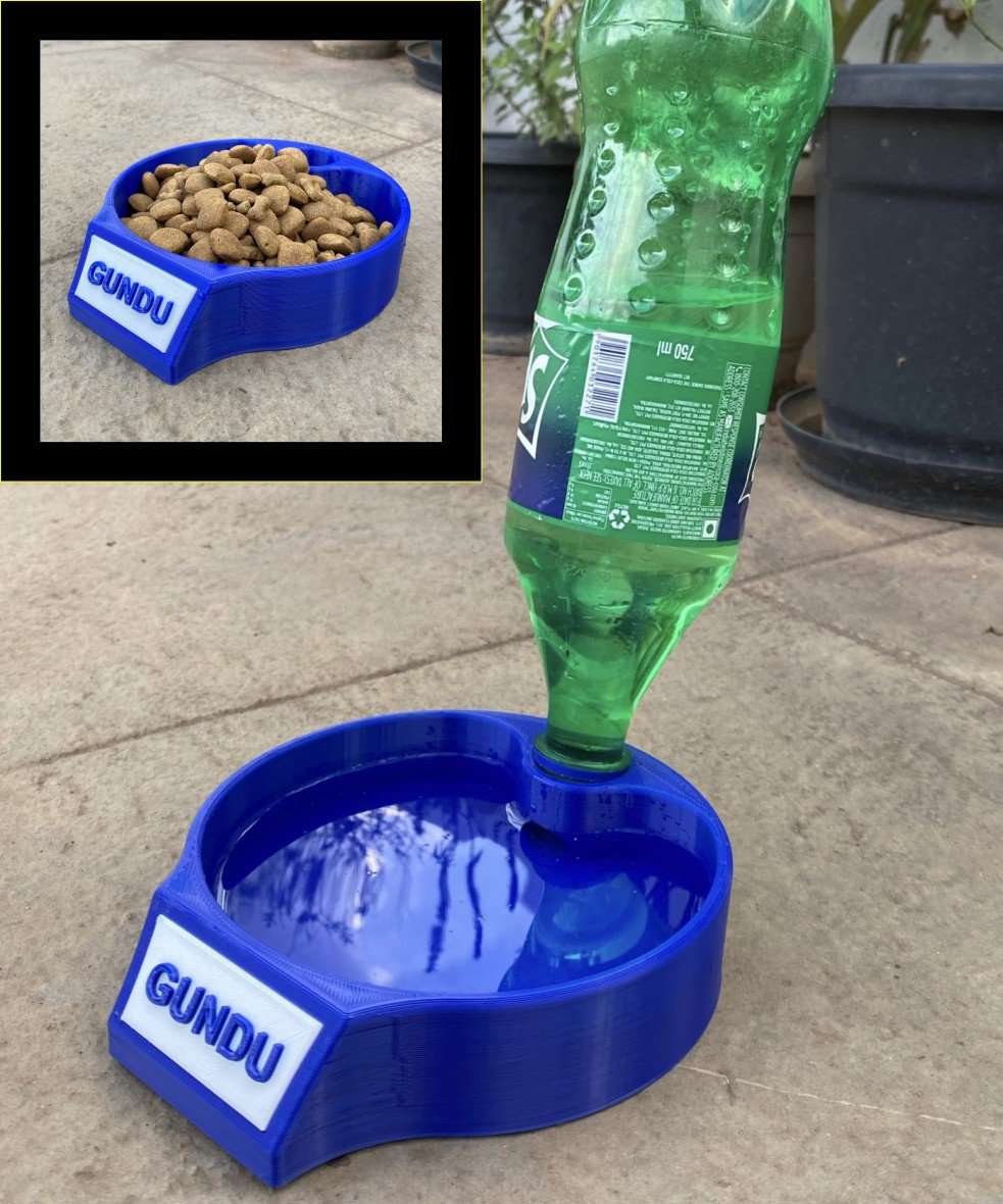 2 liter bottle hot sale dog water bowl