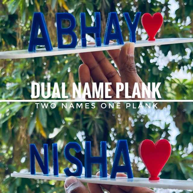 Dual Name Plank The 3D Printing Store India