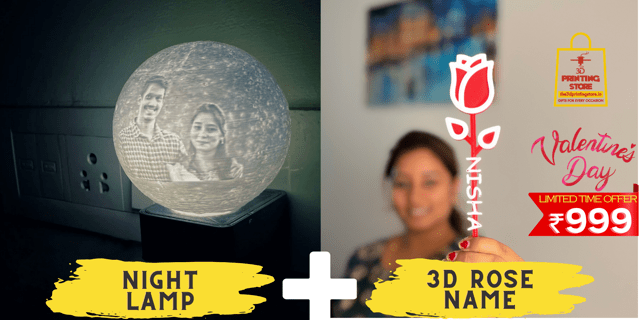 COMBO - NIGHT LAMP and 3D ROSE
