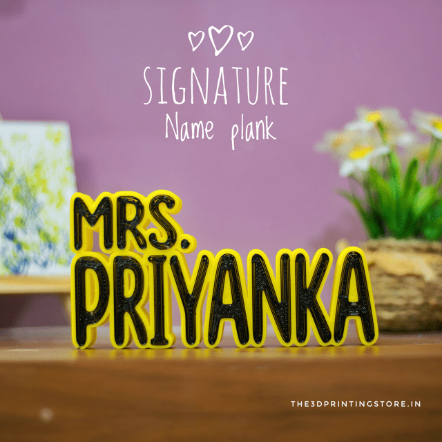 Signature Name Plank