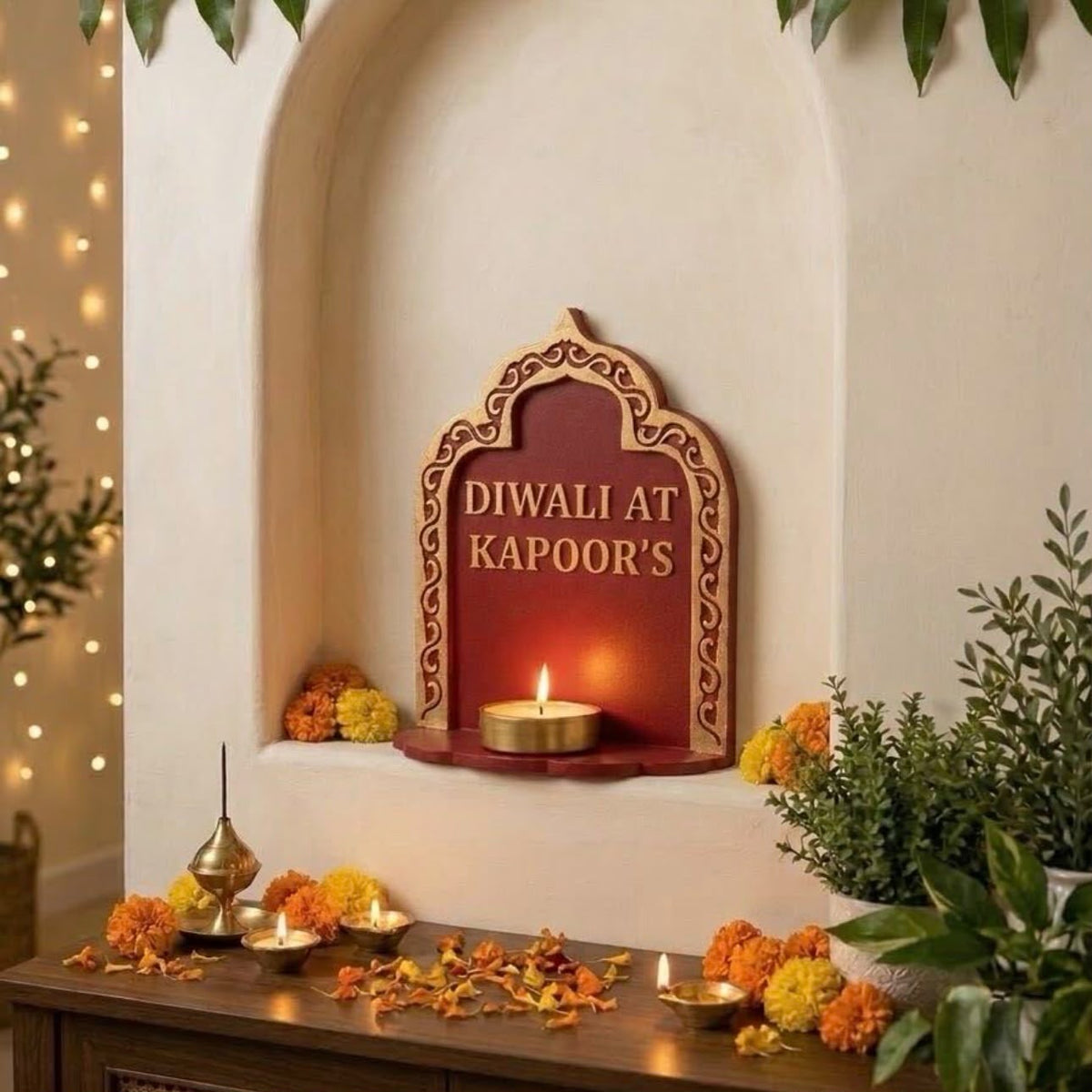 Personalized Diya Holder - Royal