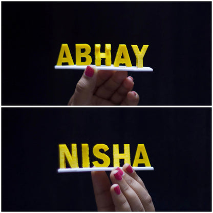 Dual Name Plank + Night Lamp Combo The 3D Printing Store India