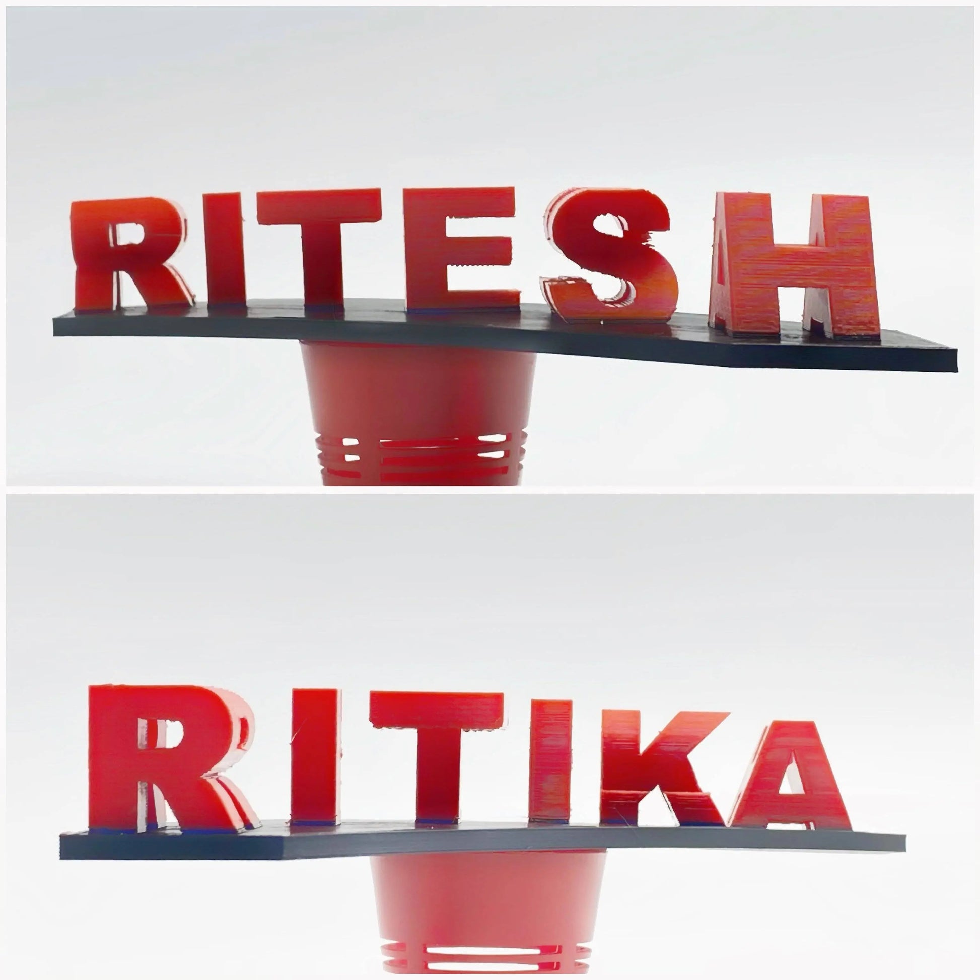 Dual Name Plank + Night Lamp Combo The 3D Printing Store India