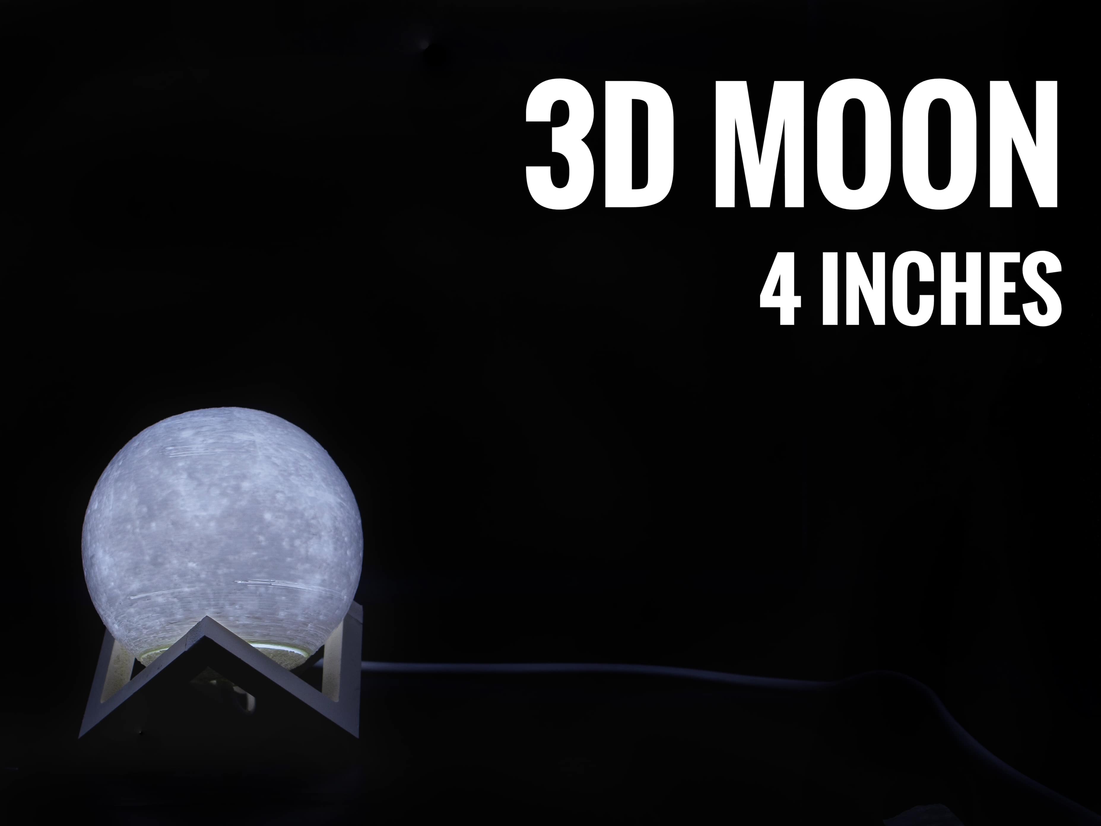 3D Moon Lamp – The 3D Printing Store India